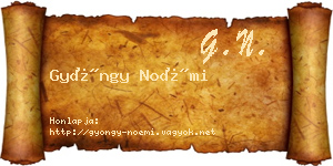 Gyöngy Noémi névjegykártya