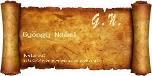 Gyöngy Noémi névjegykártya